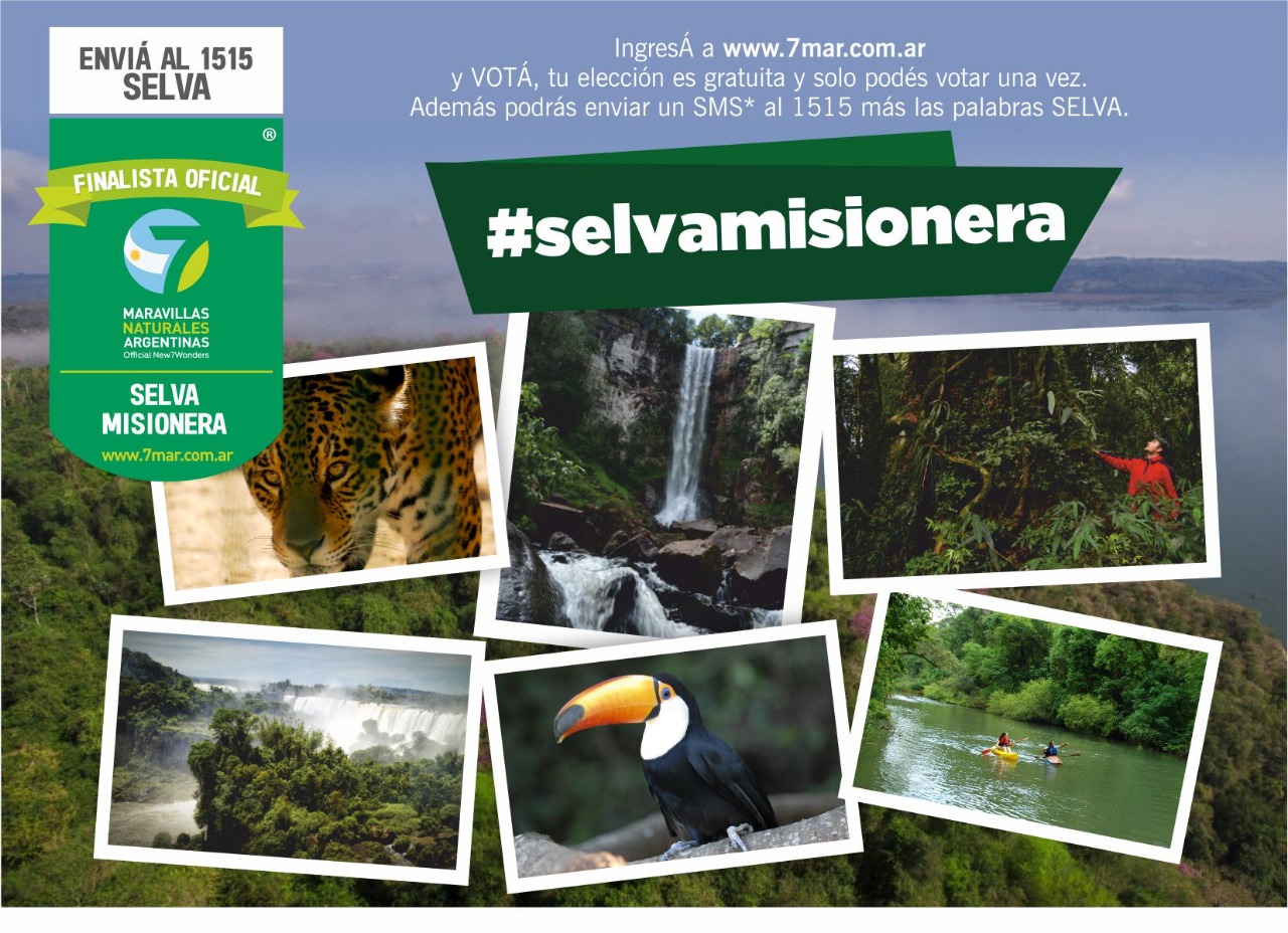 Voto Selva Misiones como una de las 7 maravillas de Argentina